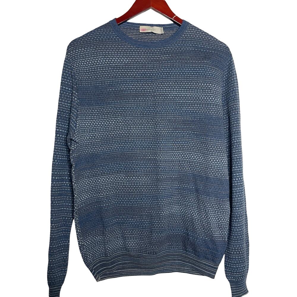 Ermenegildo Zegna Blue Cotton crewneck pullover sz L